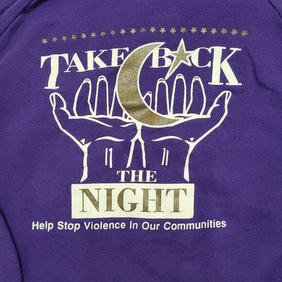 Vintage 80s Jerzees Sweatshirt Womens Large 20x23 Purple - Picture 3 of 12